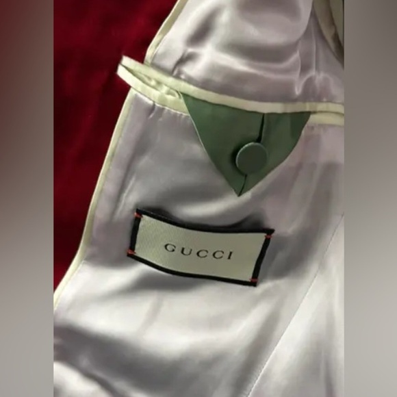 Gucci Red Velvet single-breasted jacket blazer - Picture 3 of 4